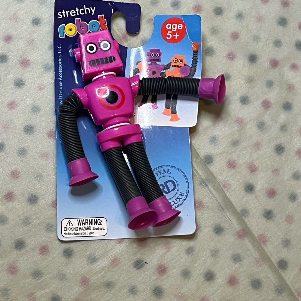🌟❣️4/$10❣️🌟NWT Stretchy Robot Sensory Toy- Pink and Black